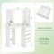 5 Drawers Corner Vanity Desk with LED Mirror and Charging Station Storage Shelves for Bedroom
